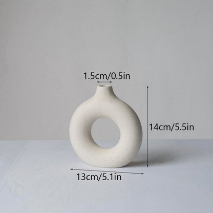 Nordic Ceramic Vase Minimalist Contemporary Scandinavian Design Table Top Home Decoration Accessories