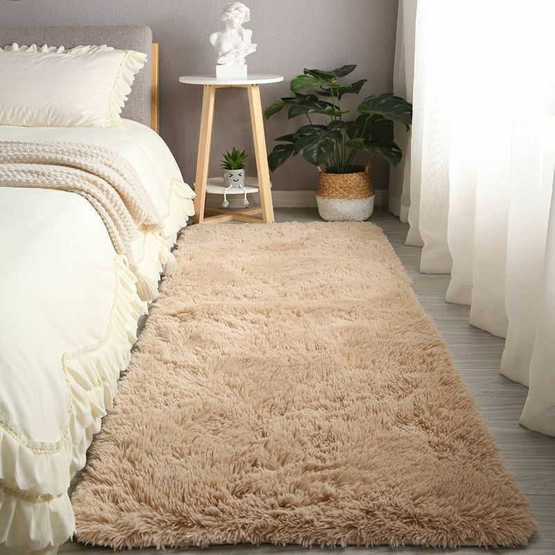 Thick Soft Plush Fluffy Rug For Bedroom Living Room Deep Pile Faux Furry Floor Rug For Contemporary Home Interior Decor: