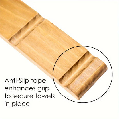 Large Wooden Towel Peg – Wall-Mounted Towel Clip Holder for Bathroom & Laundry Room Storage