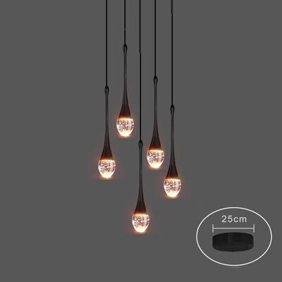 Crystal Teardrop Bubble Pendant Lamp Modern Hanging Light Fittings For Luxury Living Room Dining Room Restaurant Reception Foyer Lighting