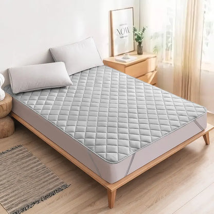 Ultrasonic Mattress Protector Cover Pad: 100% Polyester, Washable, and Allergen-Resistant for a Healthy Sleep