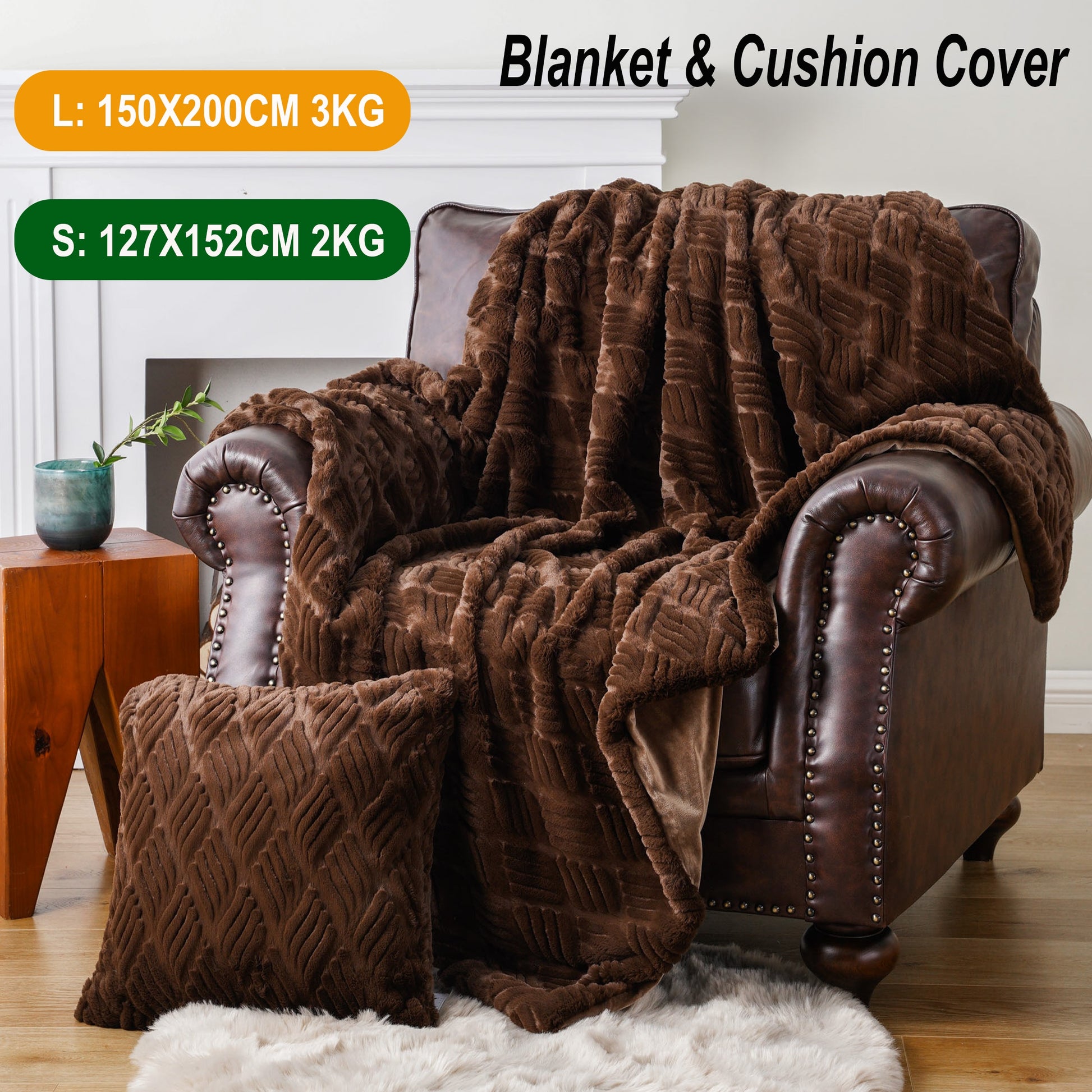 Luxury Soft Faux Fur Sofa Throw Thick Plush Furry Blanket For Bedroom Living Room Essential Winter Soft Furnishings Home Decor