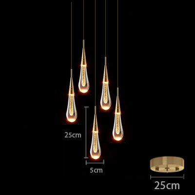 Crystal Teardrop Bubble Pendant Lamp Modern Hanging Light Fittings For Luxury Living Room Dining Room Restaurant Reception Foyer Lighting