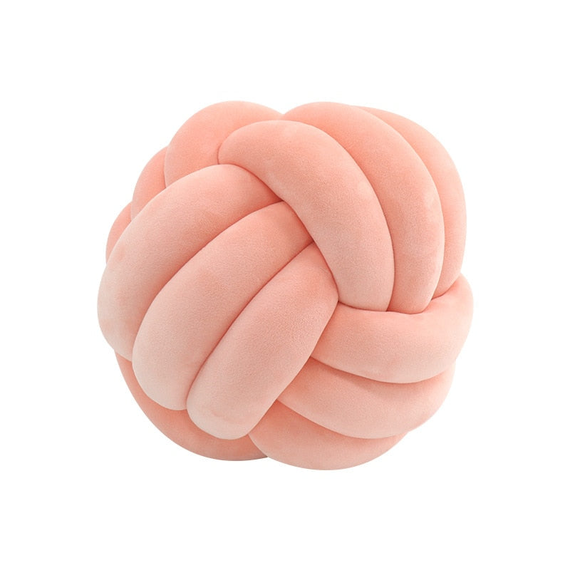 Big Knot Cushion Sofa Throw Pillow Soft Round Handmade Knotted Ball Car Bedding Stuffed Pillow For Bedroom Living Room