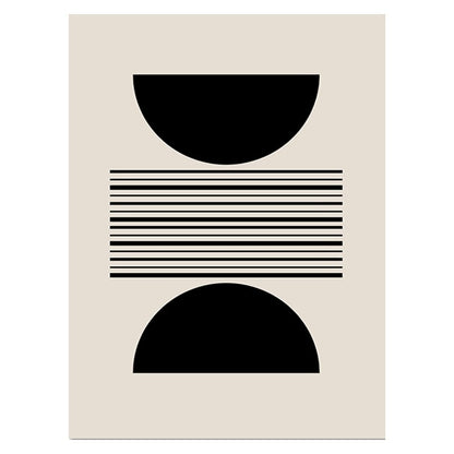 Modern Minimalist Black Beige White Wall Art Fine Art Canvas Prints Abstract Pictures For Living Room Dining Room Bedroom Wall Decor