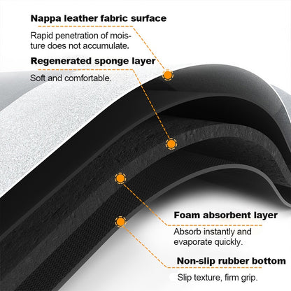 Non-Slip Nappa Skin Rubber Mat for Bathroom Kitchen And Entrance Hall Super Absorbent