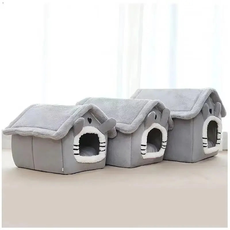 Indoor Dog House Soft Pet Kennel Bed: A Comfortable, Portable, and All-Season Home for Your Pet