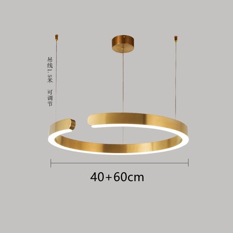 Minimalist Nordic LED Ring Chandelier Suspended Circle Pendant Lights For Living Room Dining Room Contemporary Interior Lighting