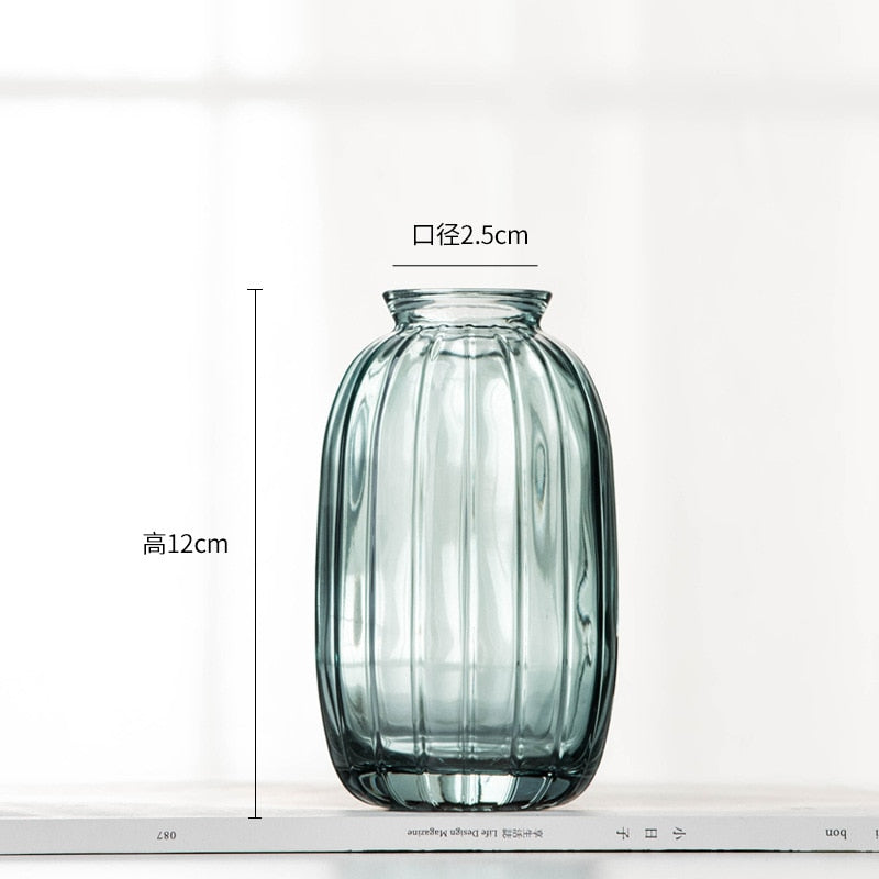 Mini Hydroponics Simple Stained Glass Vase For Simple Flowers or Aromatherapy - A Modern Stylish and Elegant Home Decor Piece
