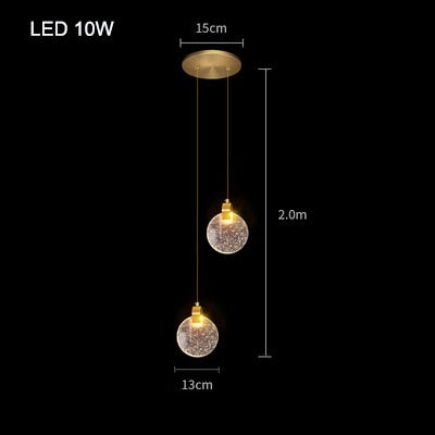 Crystal Teardrop Bubble Pendant Lamp Modern Hanging Light Fittings For Luxury Living Room Dining Room Restaurant Reception Foyer Lighting