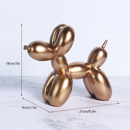 Balloon Dog Sculpture Figurines for Modern Apartment Interior Design Resin Doggy Ornament For Coffee Table Desktop Decoration