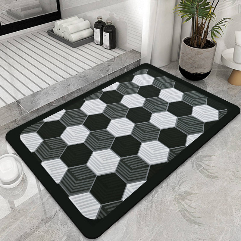 Non-Slip Nappa Skin Rubber Mat for Bathroom Kitchen And Entrance Hall Super Absorbent