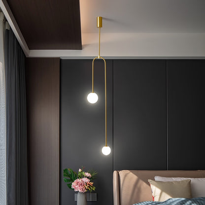 Simple Minimalist Nordic Sphere Pendant LED Lighting For Bedroom Bedside Table Living Room Kitchen Bar Contemporary Home Lighting