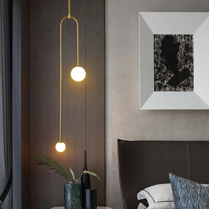 Simple Minimalist Nordic Sphere Pendant LED Lighting For Bedroom Bedside Table Living Room Kitchen Bar Contemporary Home Lighting