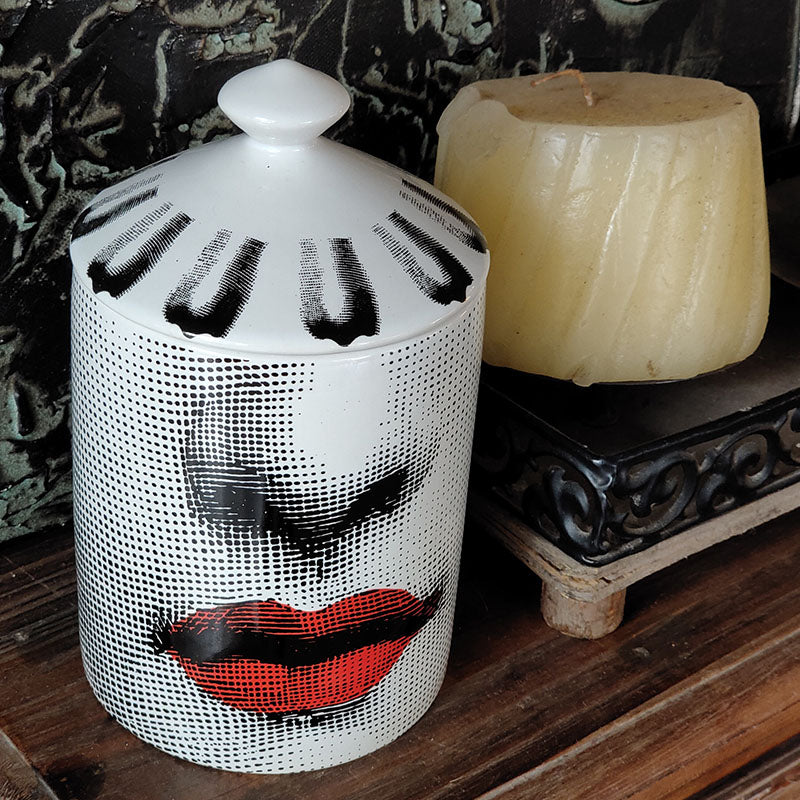 Trendy Vintage Lady Face Jar Ceramic Storage Pots For Girls Bedroom Dressing Room Kitchen Dresser Creative Home Storage