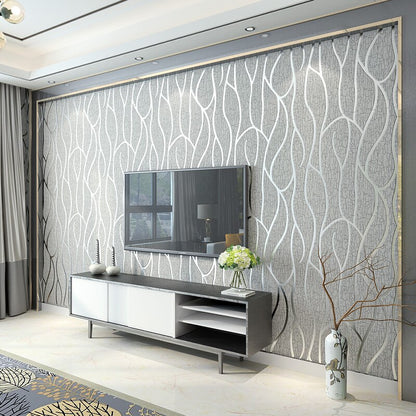 Modern Geometric 3D Wall Covering Non Woven Textured Wallpaper For TV Background Living Room Bedroom Home Interior Styling