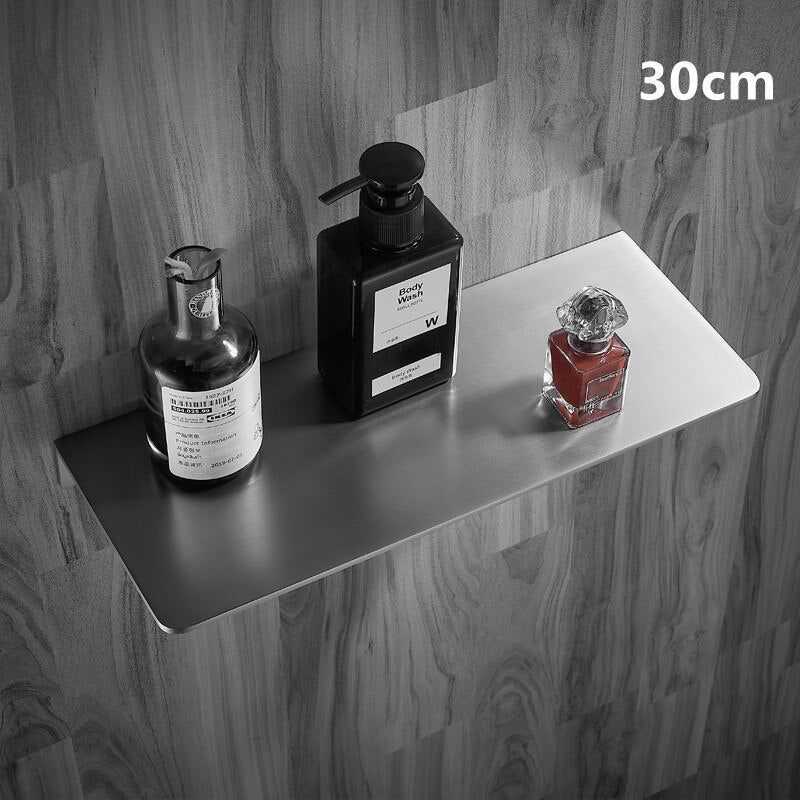 Modern Minimalist Grade 304 Stainless Steel Shelf For Bathroom Kitchen Or Workshop Chromed / Brushed Finish 20/30/40/50CM