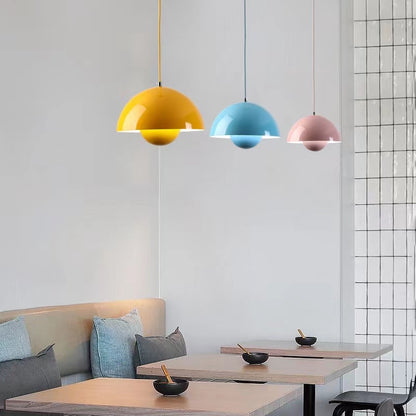 Colorful Flower Bud Nordic LED Pendant Lights For Kitchen Living Room Dining Room Modern Home Interior Lighting