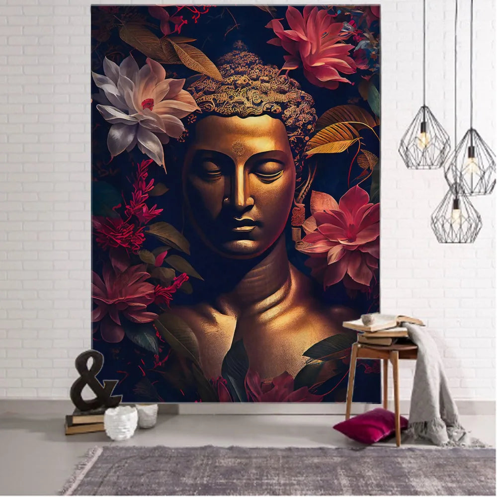 Bohemian Buddha Wall Tapestries High Quality Large Format Hanging Tapestry For Living Room Bedroom Creative Artistic Home Art Decor