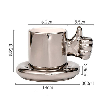 Personalized Mug Silver Ceramic Mug Coffee Cup For Drinking Tea In The Afternoon Nordic Style Teacher Gift