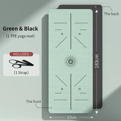 Non-Slip Fitness Exercise Yoga Mat: Eco-Friendly, Durable, and Portable Mat for All Your Workout Needs
