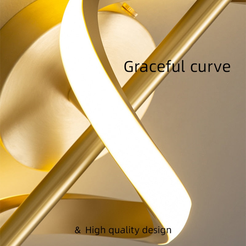 Graceful Curve Lustre LED Pendant Light Elegant Styling Hanging Lighting Fixtures For Living Room Dining Room Modern Interior Lighting