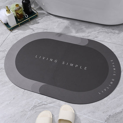 Non-Slip Nappa Skin Rubber Mat for Bathroom Kitchen And Entrance Hall Super Absorbent