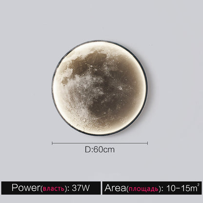 Moon Wall Lamp Living Room Background Wall Lamp Creative Trendy Lunar Decoration For Bedroom