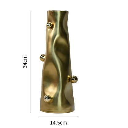 Modern Abstract Designer Vase For Table Mantelpiece Flower Arrangements Ornamental Ceramic Handicrafts For Contemporary Living Room Decor