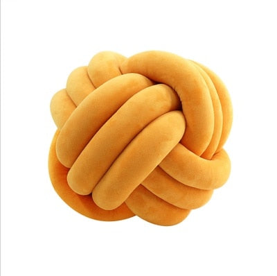 Big Knot Cushion Sofa Throw Pillow Soft Round Handmade Knotted Ball Car Bedding Stuffed Pillow For Bedroom Living Room