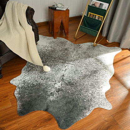 Modern Cowhide Fake Fur Rug For Living Room American Style Coffee Table Carpet Rug - 12 Styles, 3 Sizes