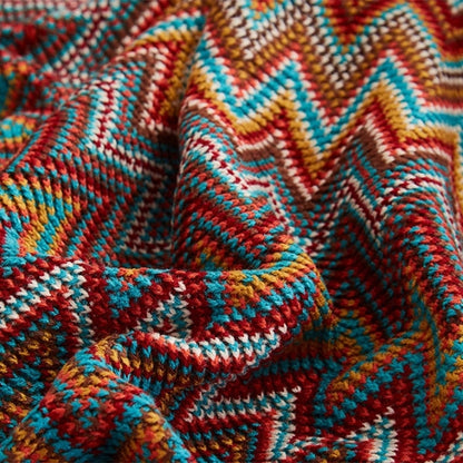 Colorful Bohemian Geometric Aztec Plaid Sofa Bed Blanket - A Versatile and Stylish Home Accessory For The Living Room & Bedroom