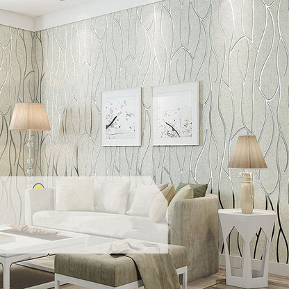 Modern Geometric 3D Wall Covering Non Woven Textured Wallpaper For TV Background Living Room Bedroom Home Interior Styling