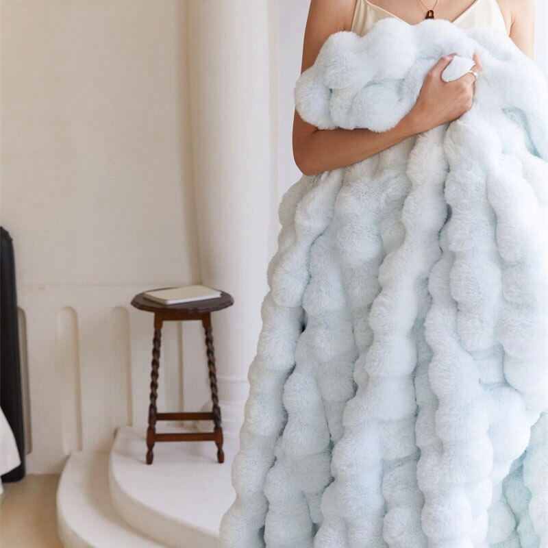 Tuscan Imitation Fur Blanket for Winter - Ultra Luxurious Warm Super Comfortable Blanket For Bed or Sofa