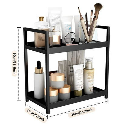 Two-Tier Under Sink Organizer – Modern Double Layer Mini Cabinet Storage Rack For Bathroom & Kitchen
