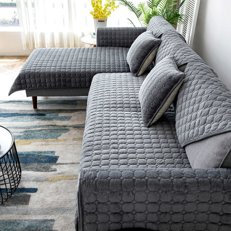 Thick Plush Sofa Cover European Style Universal Sofa Cover Non-Slip Stain Resistant Couch Throw Cover For Sofa Living Room Decor