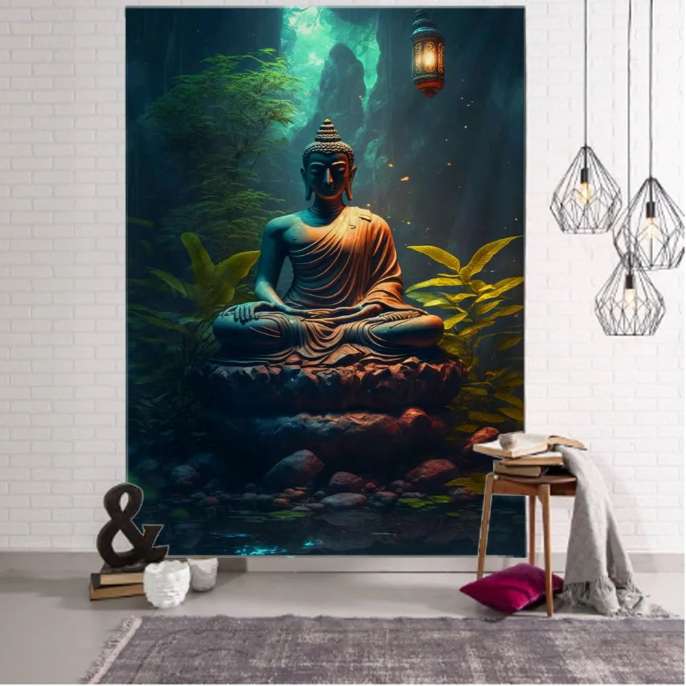 Bohemian Buddha Wall Tapestries High Quality Large Format Hanging Tapestry For Living Room Bedroom Creative Artistic Home Art Decor