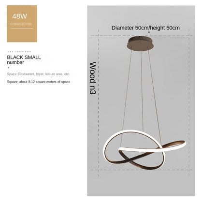 Infinity Loop Contemporary LED Chandelier Light Fitting For Dining Room Living Room New Trends In Modern Living Interior Lighting