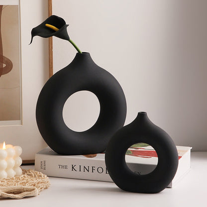 Nordic Ceramic Vase Minimalist Contemporary Scandinavian Design Table Top Home Decoration Accessories