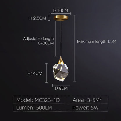 Crystal Luminaire LED Pendant Lamps Modern Elegance Hanging Lights For Luxury Living Room Dining Room Bedroom Bedside Lighting