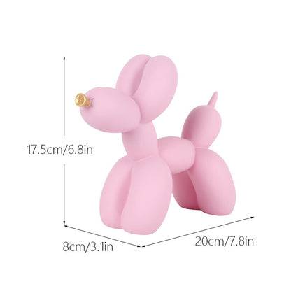 Balloon Dog Sculpture Figurines for Modern Apartment Interior Design Resin Doggy Ornament For Coffee Table Desktop Decoration