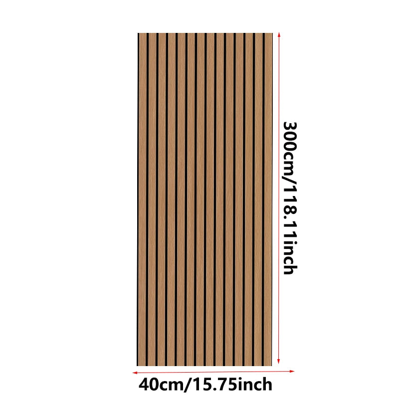 Self-Adhesive Faux Wood Wall Panels – 3D Vertical Slat Wall Covering for Stylish Modern Home & Office Decor