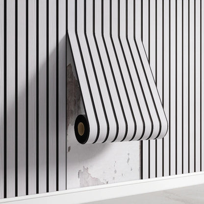 Self-Adhesive Faux Wood Wall Panels – 3D Vertical Slat Wall Covering for Stylish Modern Home & Office Decor