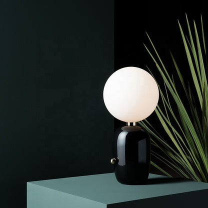 Modern Designer Glass Sphere Nordic Table Lamp Bedside Table Light Desktop Lamp For Living Room Coffee Table Home Office Workspace