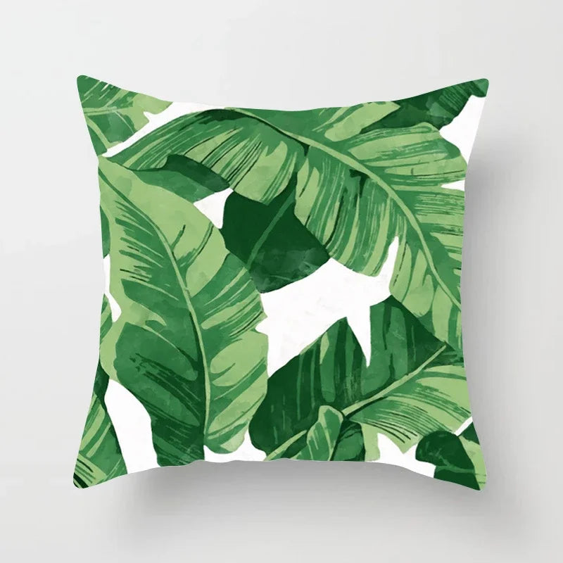 Tropical Leaf Cactus Monstera Cushion Cover: Vibrant, Nature-Inspired Decorative Pillowcase for a Relaxing Atmosphere