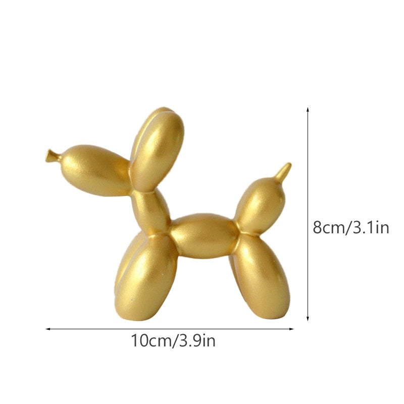 Balloon Dog Sculpture Figurines for Modern Apartment Interior Design Resin Doggy Ornament For Coffee Table Desktop Decoration