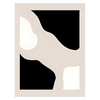 Modern Minimalist Black Beige White Wall Art Fine Art Canvas Prints Abstract Pictures For Living Room Dining Room Bedroom Wall Decor