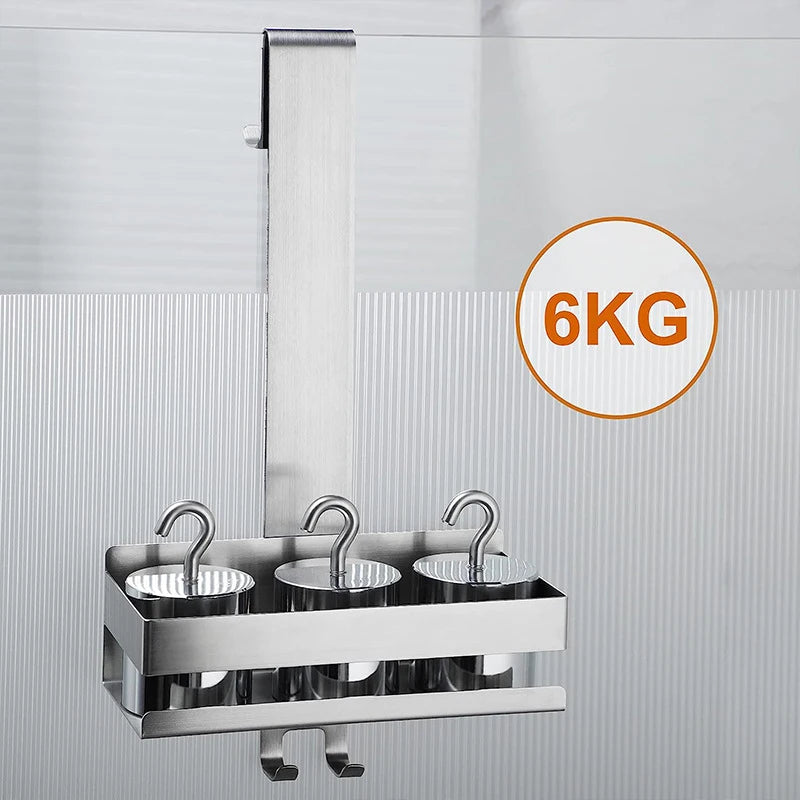 Movable Modular Bathroom Shelving Unit – Steel Shower Organizer No-Drilling Multi-Function Bathroom Storage Racking