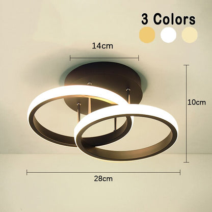 Curvy Infinite Loop LED Chandelier Ceiling Light Fixtures For Entrance Hall Foyer Landing Living Room Bedroom Corridor Lights & Lighting