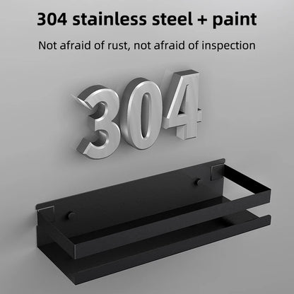 Modern Stainless Steel Bathroom Shelf For Soap Shampoo Cosmetics Shower Shelf Bathroom Storage Rack 4 Sizes In Matt Black Or Brushed Silver